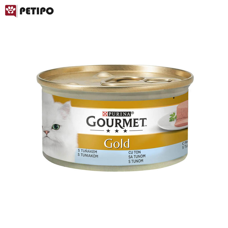 کنسرو گربه گورمت گلد پته با طعم ماهی تن (Gourmet Gold Pate With Tuna) وزن 85 گرم